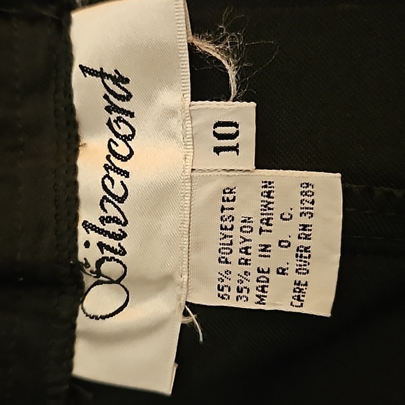 VTG SILVERCORD 1970s Black High Waist Wide Barrel Leg Midi Cullottes - Picture 11 of 12